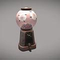 Coin Operated Gumball Machine Amusement Equipment With Transparent Globe And Colorful Candies