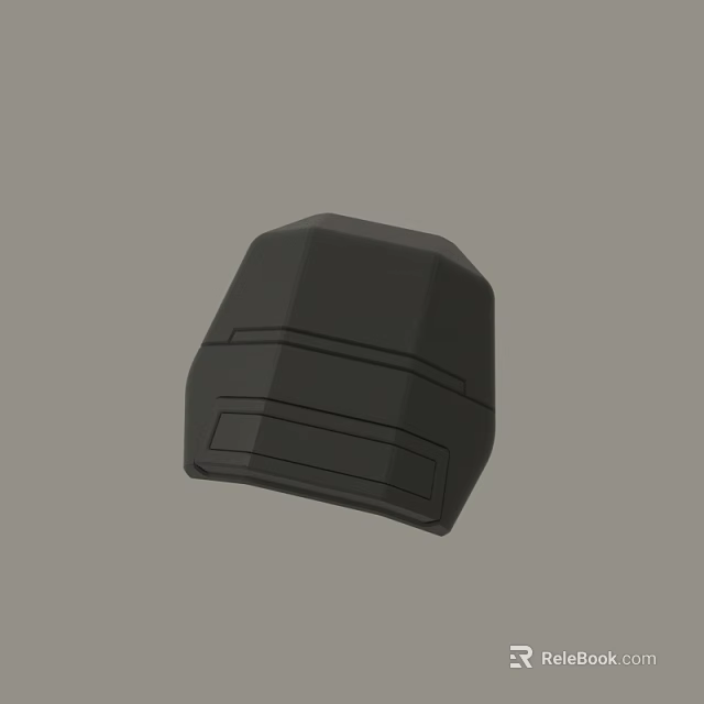 Black Polygonal 3D Object With Geometric Surface Lines And Modern Design 3d model