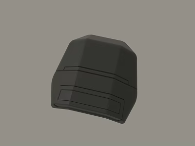 Black Polygonal 3D Object With Geometric Surface Lines And Modern Design 3d model