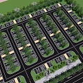 Eco Friendly Parking Lot Design With Lush Greenery And Tree Lined Parking Spaces