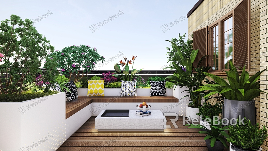 Roof Garden Garden Villa Garden model