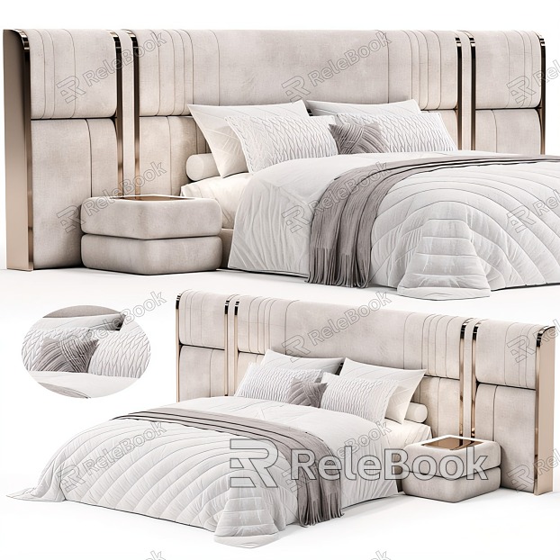 Jane European Background Double Bed Bedding Bed model