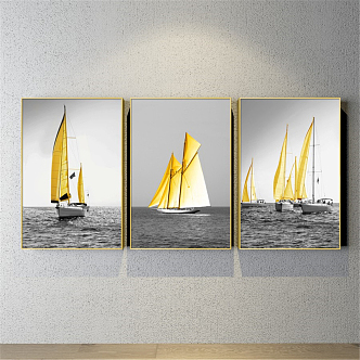 Modern Decorative Painting Hanging Painting 3d model