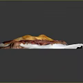 Yellow Potato Chips And Red Sliced Meat Served On White Plate