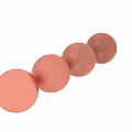 Modern Decorative Components Featuring Copper Colored Rectangular Blocks and Spheres 3d model