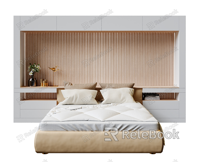 Modern Background Double Bed Double Bed model