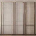 Modern metal frame partition wire glass partition 3d model