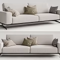 Modern double sofa 3d model
