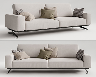 Modern double sofa 3d model