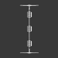 Metal Outdoor Swing with Three Mesh Seats and Sturdy Frame Structure Design