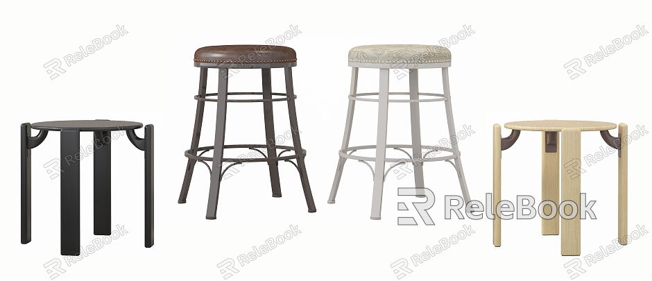 Modern Bar Stool Round Stool model