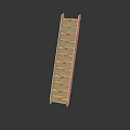 Simple Wooden Ladder Shelf With Multiple Storage Shelves For Home Interior