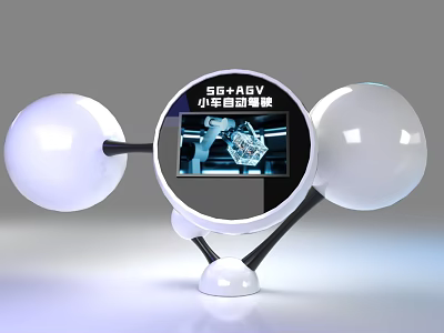 Advanced Smart Computer Display Featuring 5G 6EV Small Car Automatic Obstacle Avoidance System 3d model