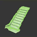 Decorative Staircase Structure With White Steps Green Plants And Pink Accents For Interior Design