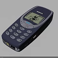 Nokia Classic Blue Mobile Phone With Physical Keypad And Screen 3d model