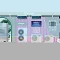 Icongo Air Conditioner Fans Display In Exhibition Hall With Various Models And Equipment