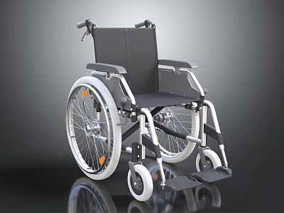 Medical Wheelchair With Lightweight Foldable Design Comfortable Seats And Durable Wheels 3d model