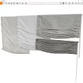 Multiple Styles Linen Curtains in Gray and White with Pleated Design