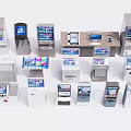 Modern all-in-one machine self-service machine number machine terminal machine ticket machine display machine 3d model