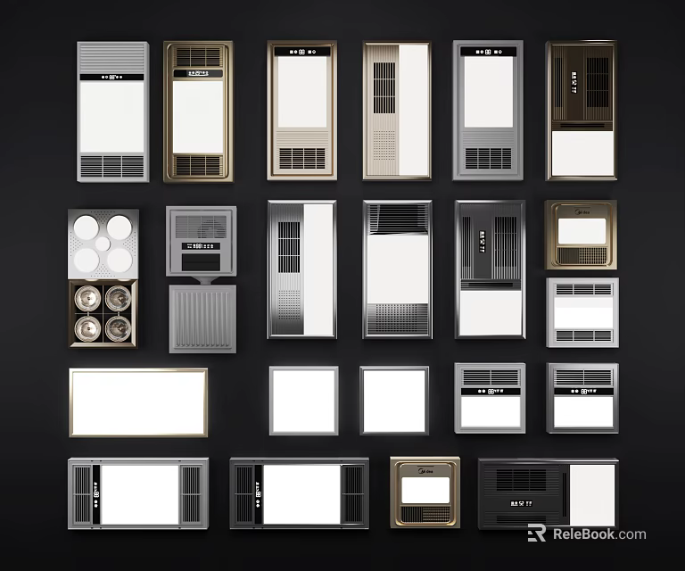 Modern Window Design Variations With Different Frames And Glass Panels 3d model