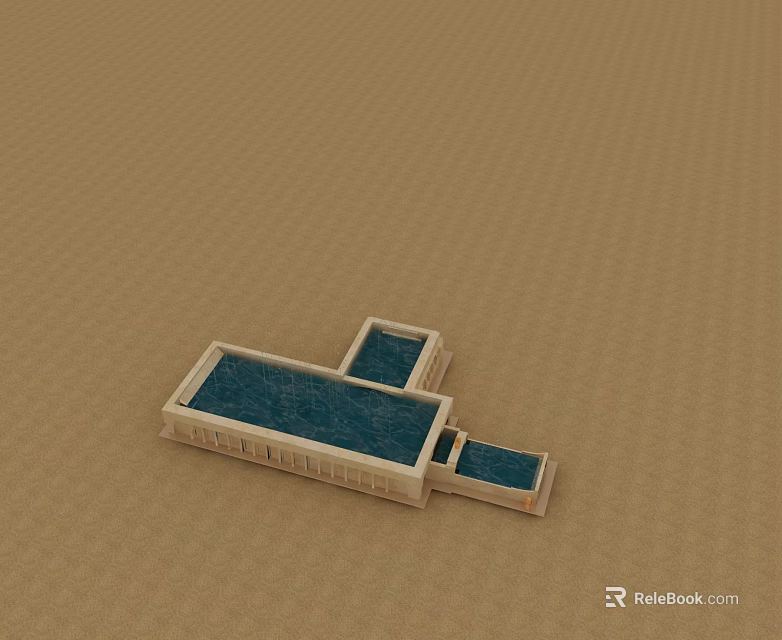 Sleek Swing Door With Wooden Frame And Blue Panel For Home Interior Design 3d model 