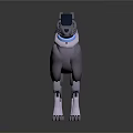 Mechanical Cyberpunk Dog With Robotic Design And Blue Accents Sleek Metallic Body
