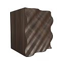 Dark Wooden Coffee Table With Wavy Texture Modern Design For Living Room