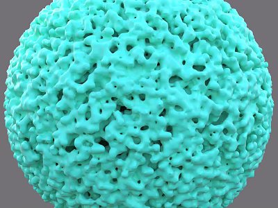 Light Green Spherical Decorative Ornament Set with Porous Surface for Home Decor Accent 3d model