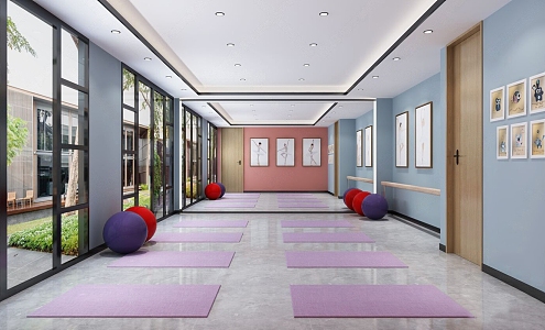 Modern Yoga Room 3d model