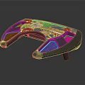 Golf Putter Design With Red Accents Black Frame And MAZEL Logo