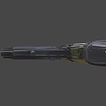Black Metallic Pistol Firearm Weapon With Detailed Grip And Trigger Design
