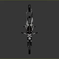 Vintage Style Motorcycle With Black Seat Chrome Details And Large Wheels