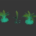 Green Leafy Decorative Potted Plants With Floral Accents And Stylish Planters