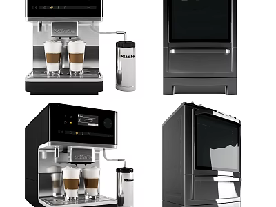 Modern Kitchen Appliances Coffee Machines Ovens With Sleek Modern Design 3d model