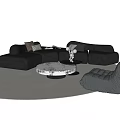 Modern Sofa Coffee Table Combination Coffee Table Lazy Sofa Alien Sofa 3d model