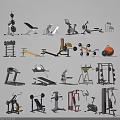 Various Types of Fitness Equipment for Home Gym Including Treadmills Dumbbells and Exercise Machines