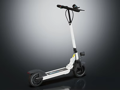 White Electric Scooter With Modern Design Lightweight Frame And Durable Wheels 3d model
