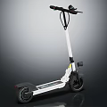 White Electric Scooter With Modern Design Lightweight Frame And Durable Wheels