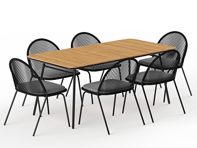 Outdoor Dining Table Leisure Tables and Chairs 3d model