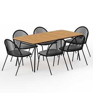 Outdoor Dining Table Leisure Tables and Chairs 3d model