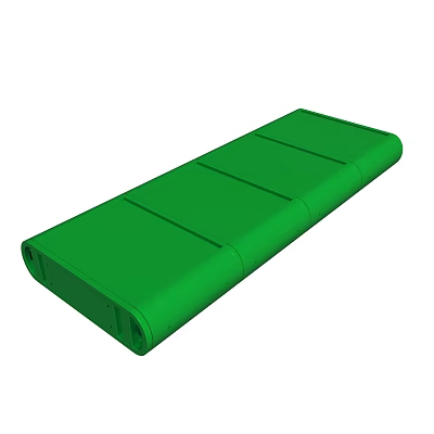 Green Long Segmented Mat With Smooth Surface And Durable Design 3d model