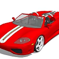 Red Convertible Sports Car With Sleek Body Open Top And Alloy Wheels