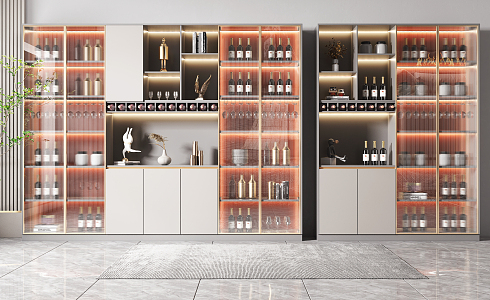 Modern Wine Cabinet 3d model