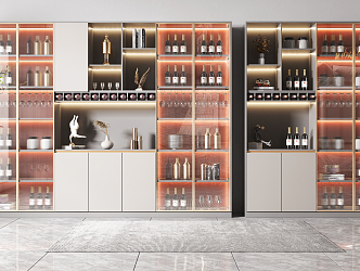 Modern Wine Cabinet 3d model