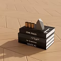 Stack of Books Including Indian Palms Music Sunshine Voice with Decorative Items on Wooden Floor