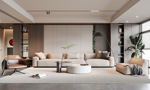 modern living room 3d model