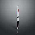Sleek White Black Red Ballpoint Pen For Daily Writing Use With Smooth Finish