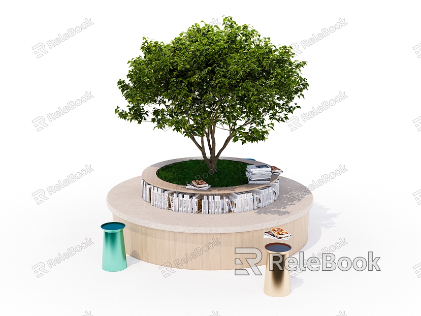 Modern Tree Pool Tree Pool Public Chair model