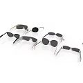 Modern Fashionable Sunglasses Collection With Various Frame Styles And Lens Shapes