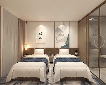 New Chinese Standard Room 3d model